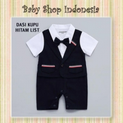 Jumpsuit Tuksedo Dasi Kupu Hitam  large